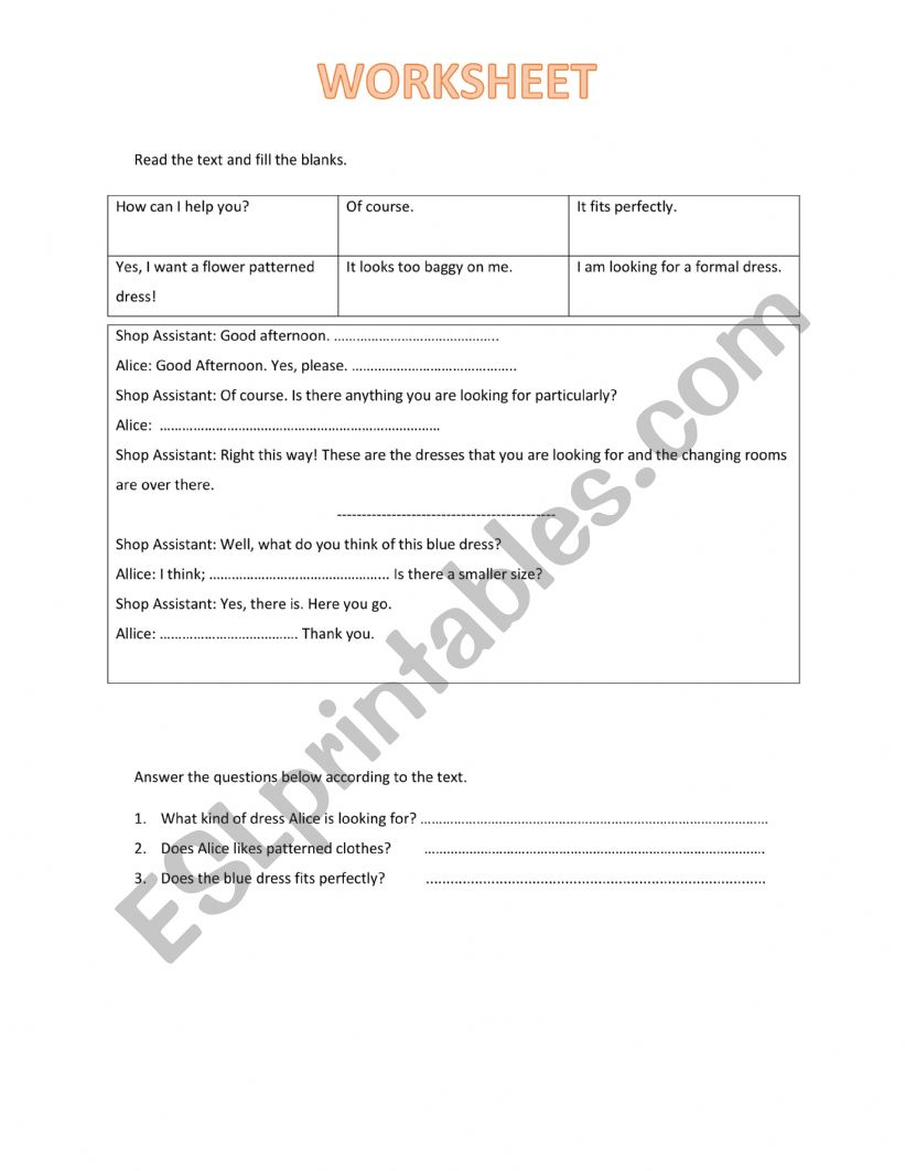 As...As / Too / Enough worksheet