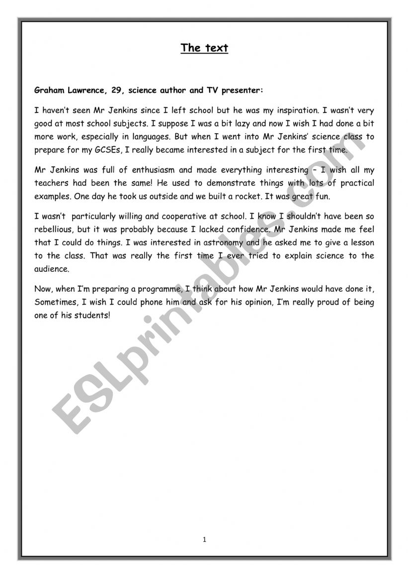 8th end 1  test  worksheet