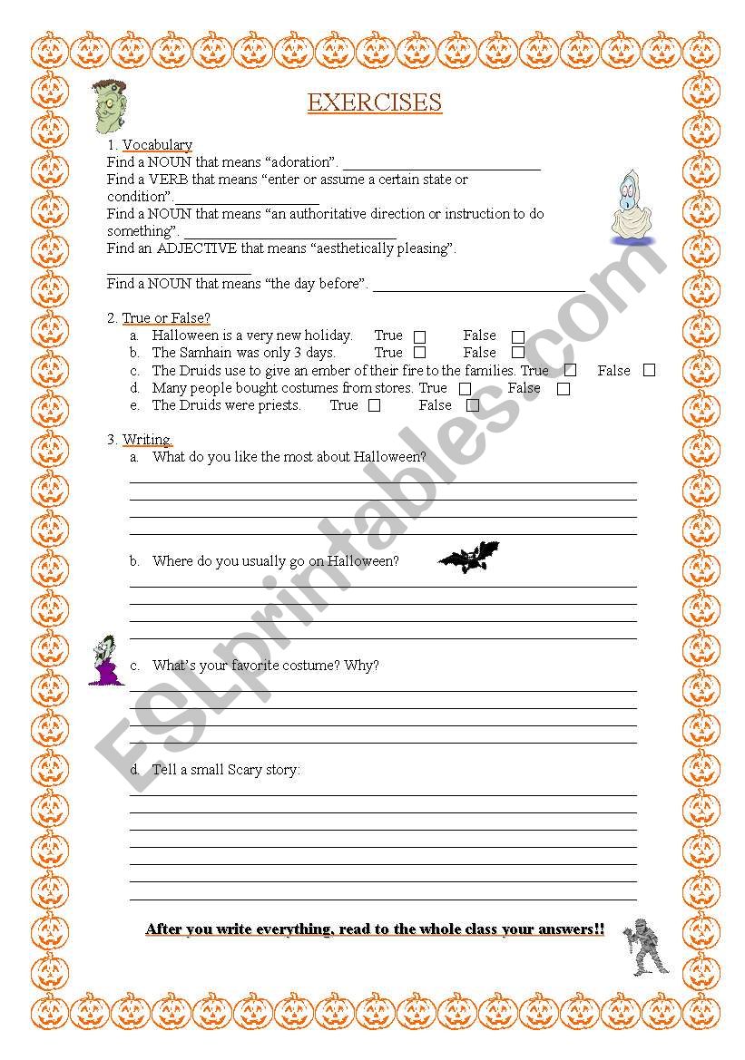 HALLOWEEN - PART 2/3 worksheet