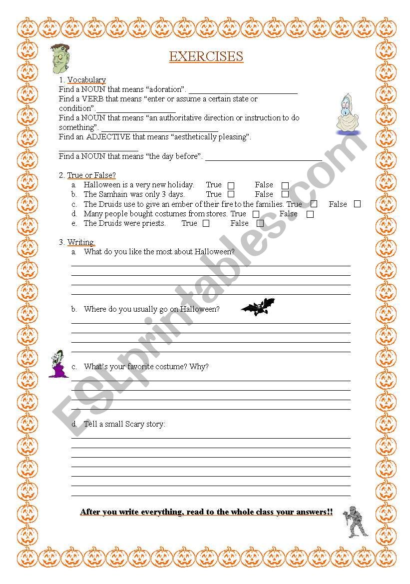 HALLOWEEN - PART 2/3 worksheet