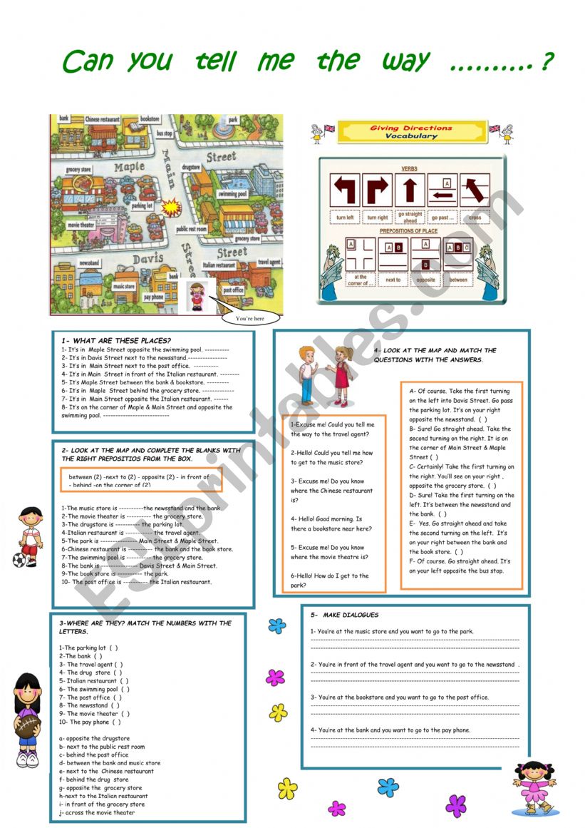 MY TOWN worksheet