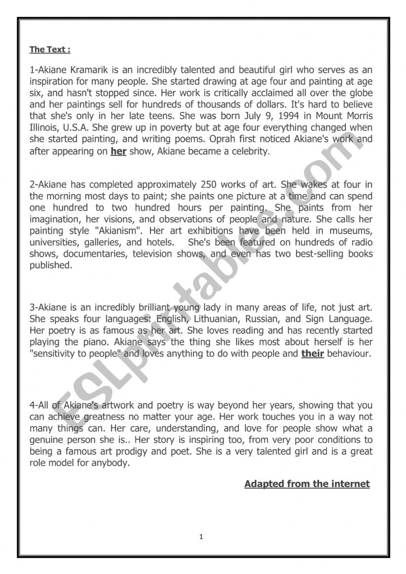 end term test 1 1st form worksheet