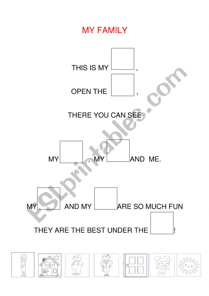 My Family  worksheet