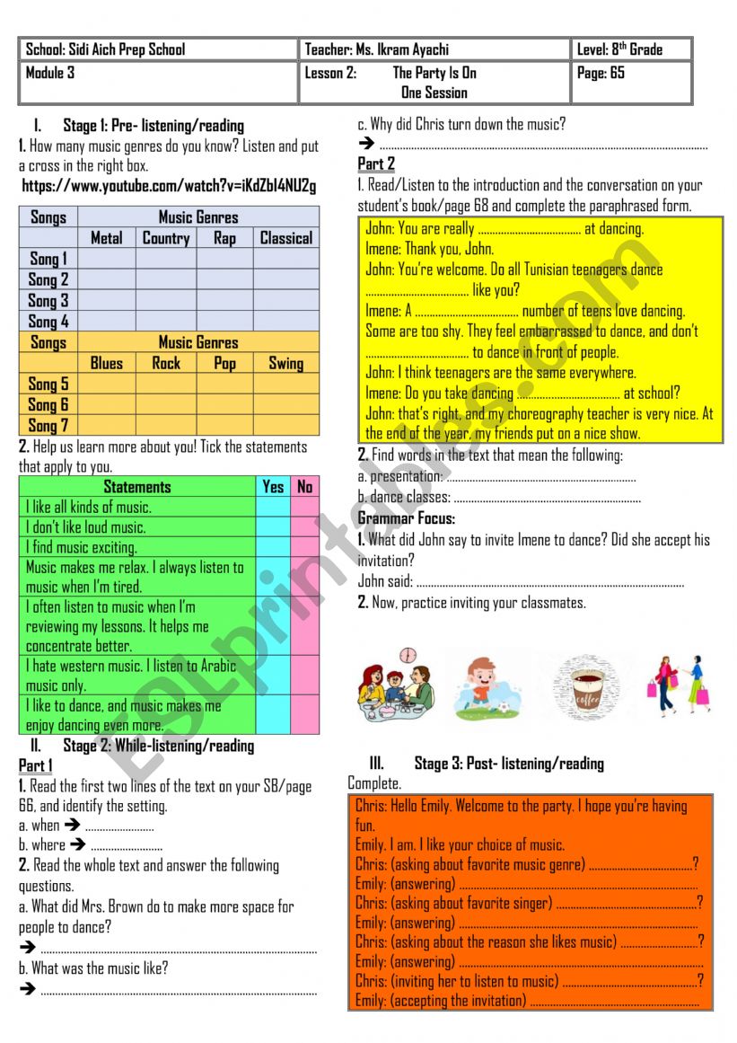 8th Grade - Module 3 - Lesson 2 - The Party Is On + Group Session