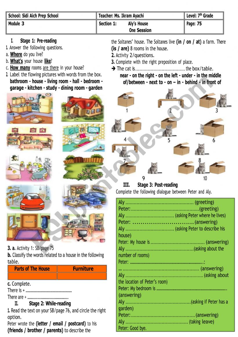 7th Grade - Module 3 - Section 1 - Aly�s House + Group Session