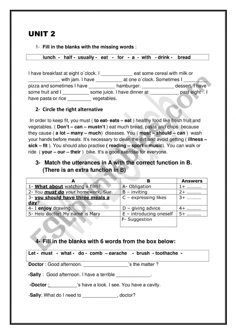consolidation tasks for Tunisian 6th form primary school 