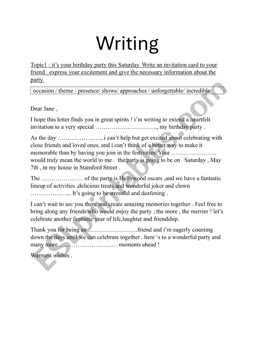 8th form  worksheet