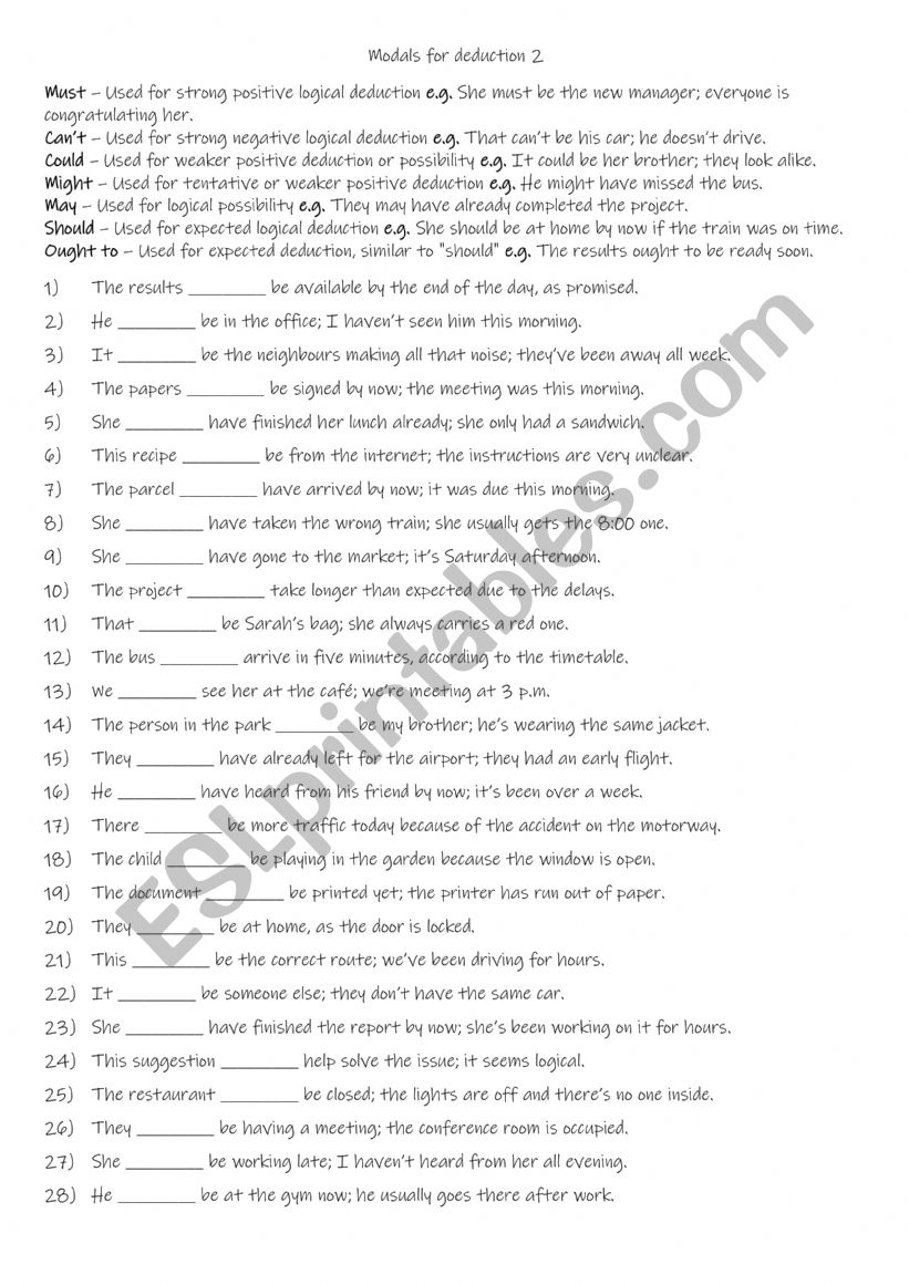 A2-B1  7 modals for deduction 2