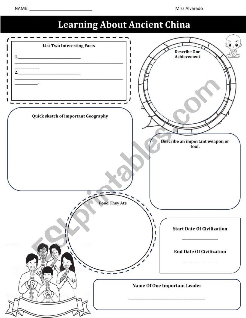 Learning about China worksheet