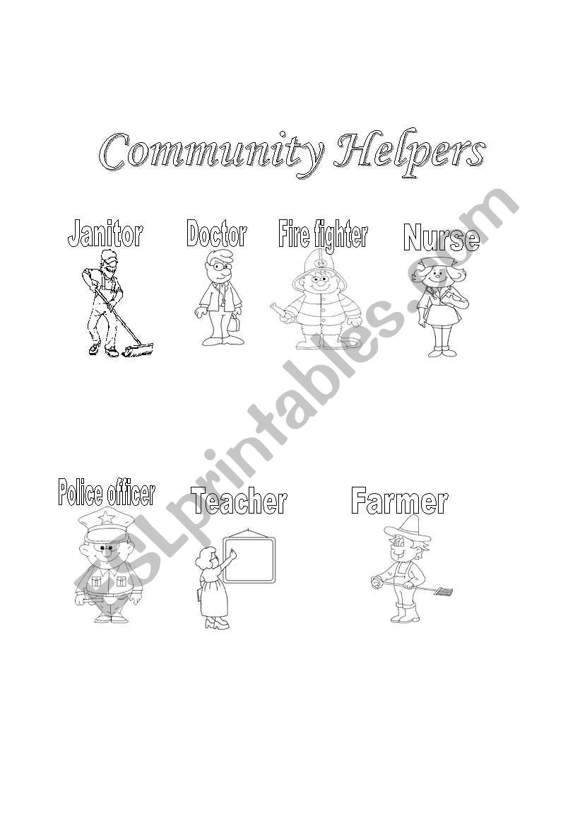 community helpers worksheet