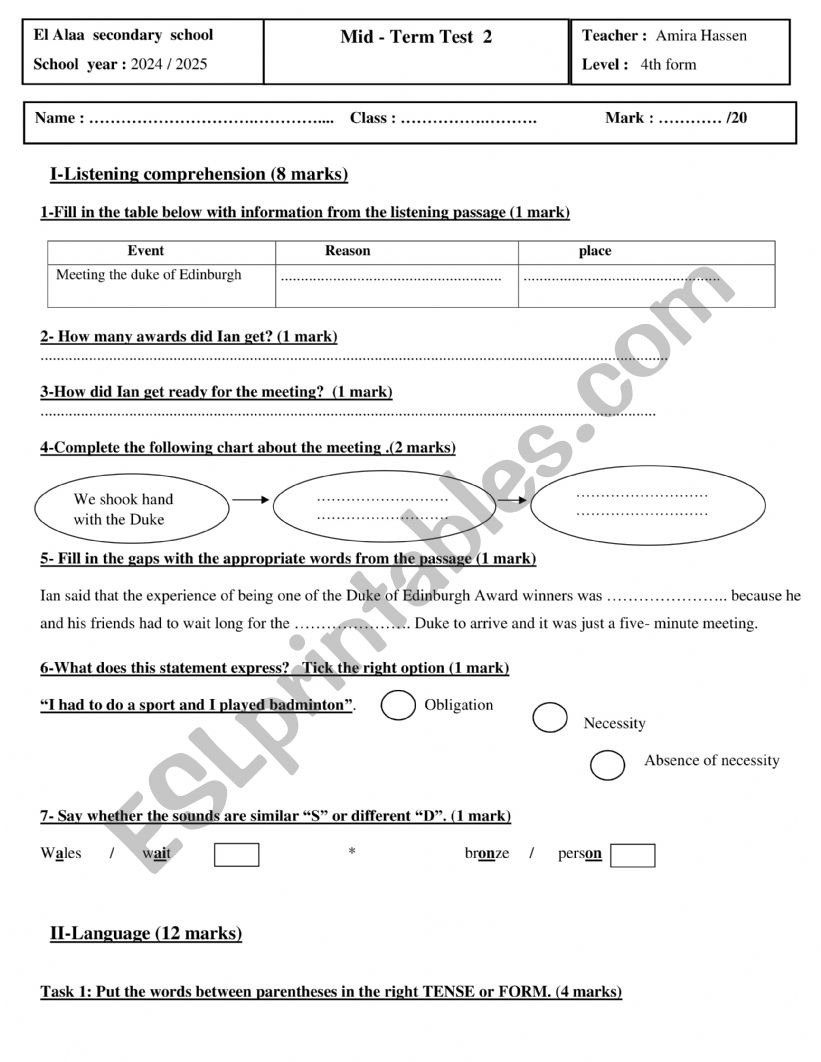 mid- term test 2 worksheet