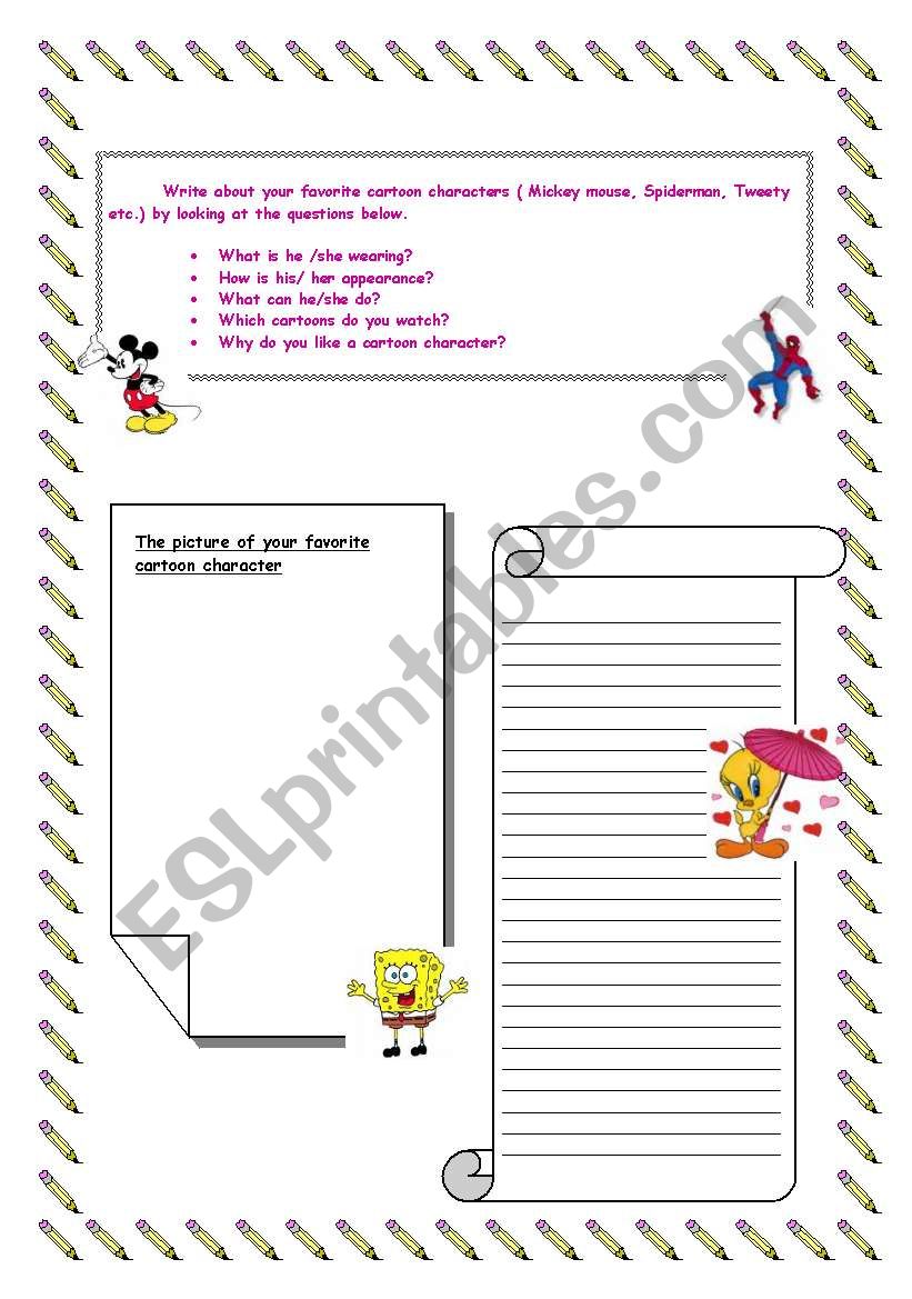 writing handout worksheet