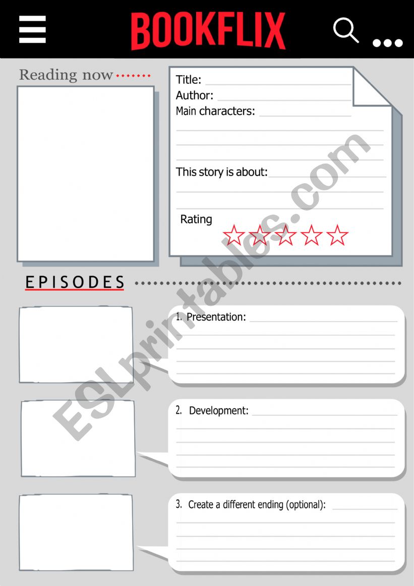 Bookflix worksheet