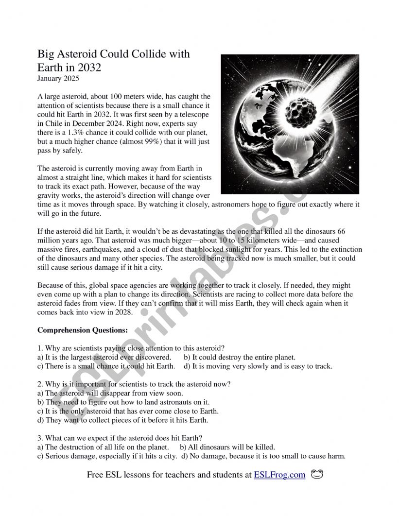 Big Asteroid Could Collide with Earth in 2032