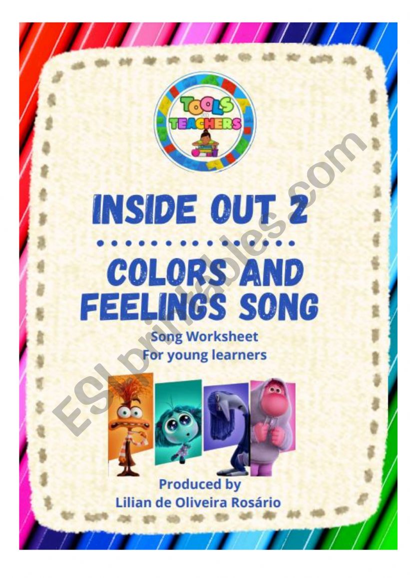 Inside out 2 - Color and Feelings Song  for young learners 