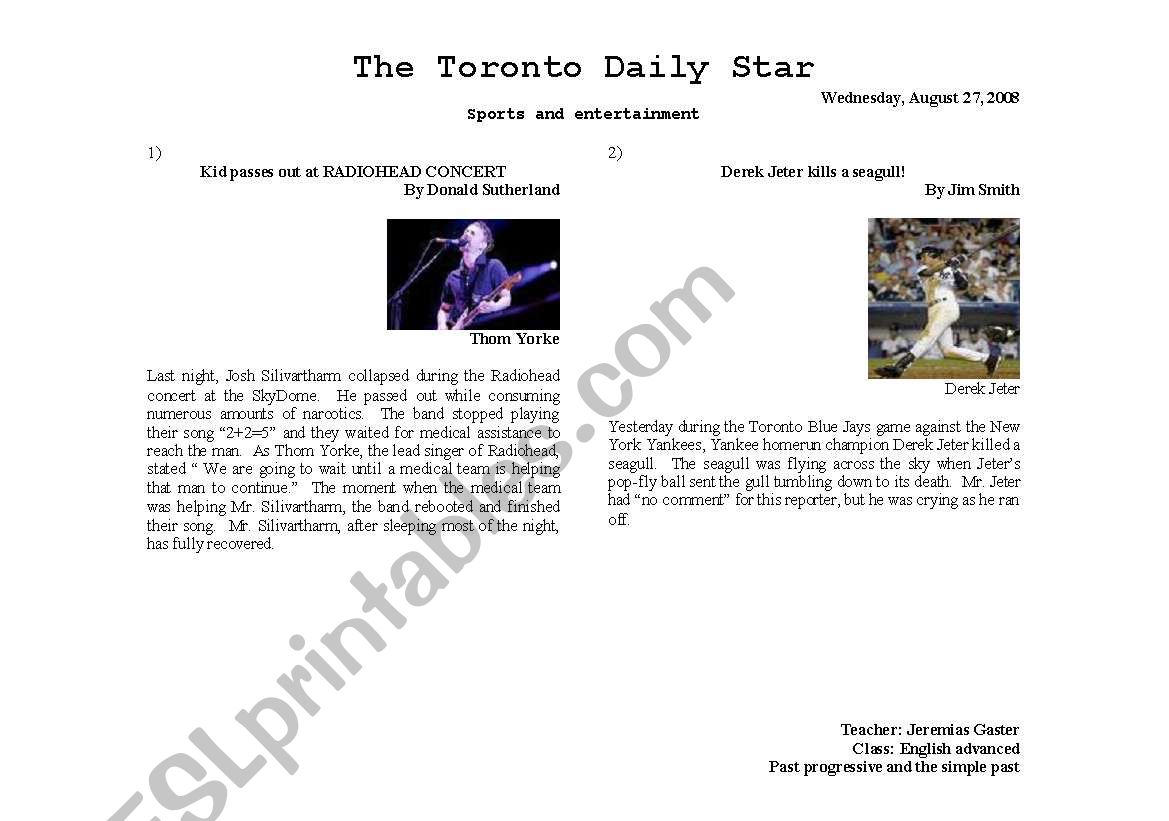 two articles worksheet