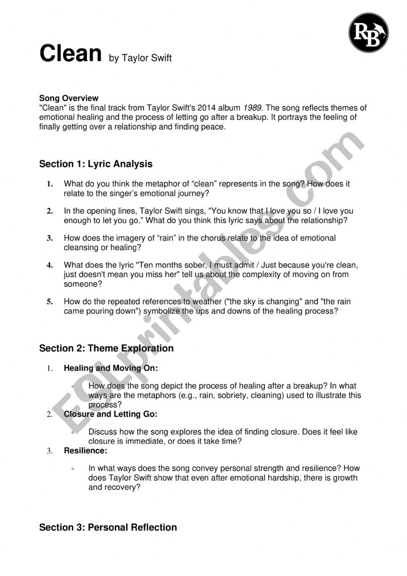 Clean worksheet