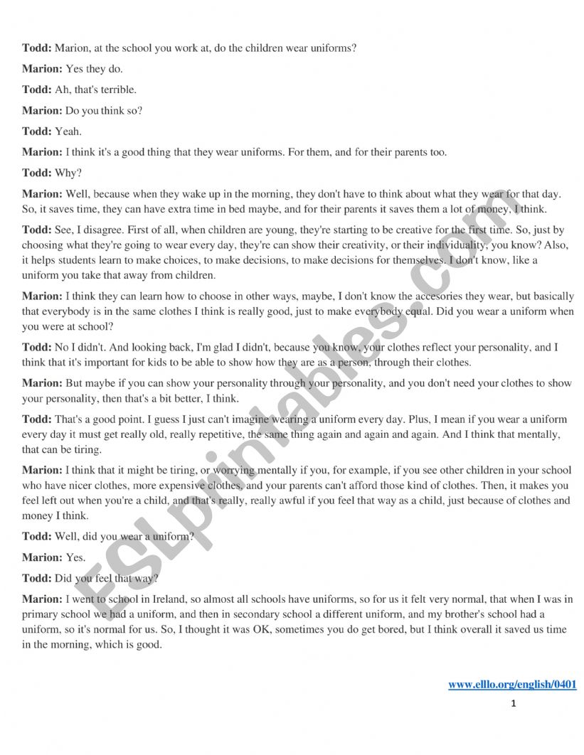 Mid -term 2 test  worksheet