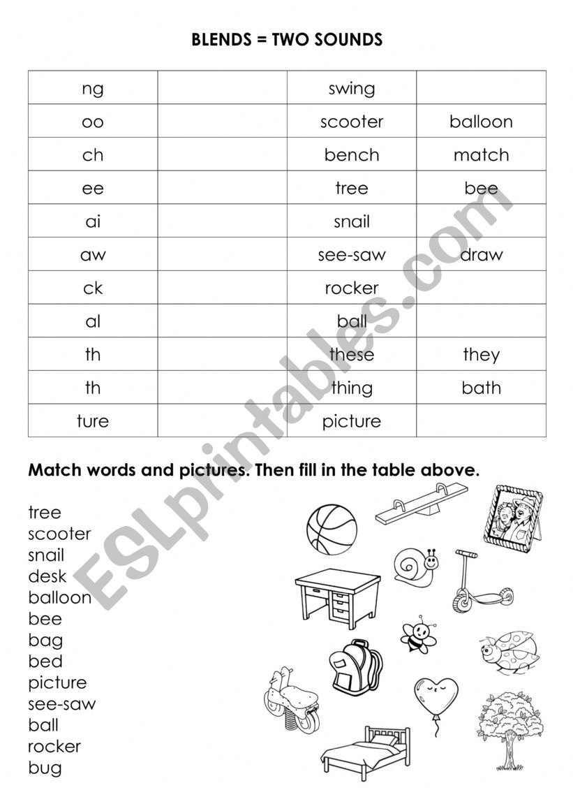 BLENDS 1 worksheet