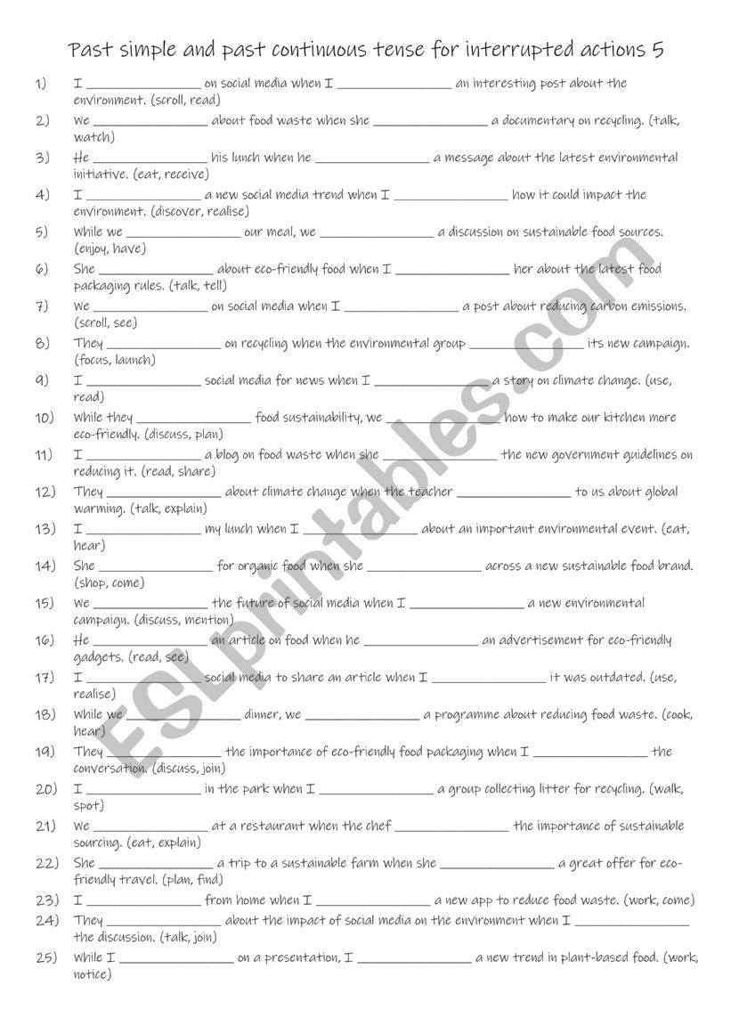 A1+-A2 Past simple and past continuous tense for interrupted actions 4