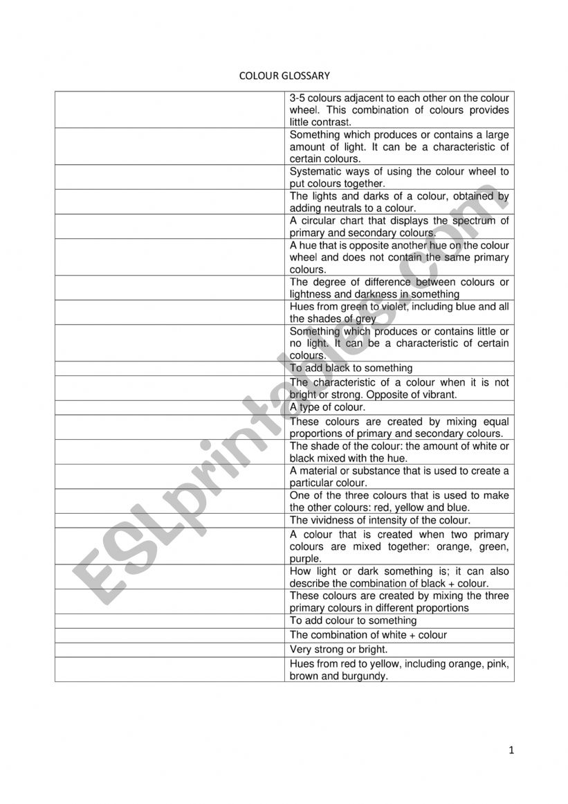 COLOUR GLOSSARY_SV worksheet