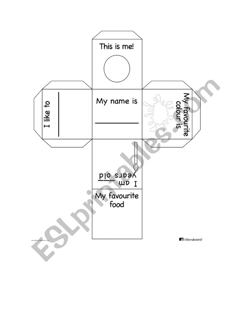 story cube worksheet