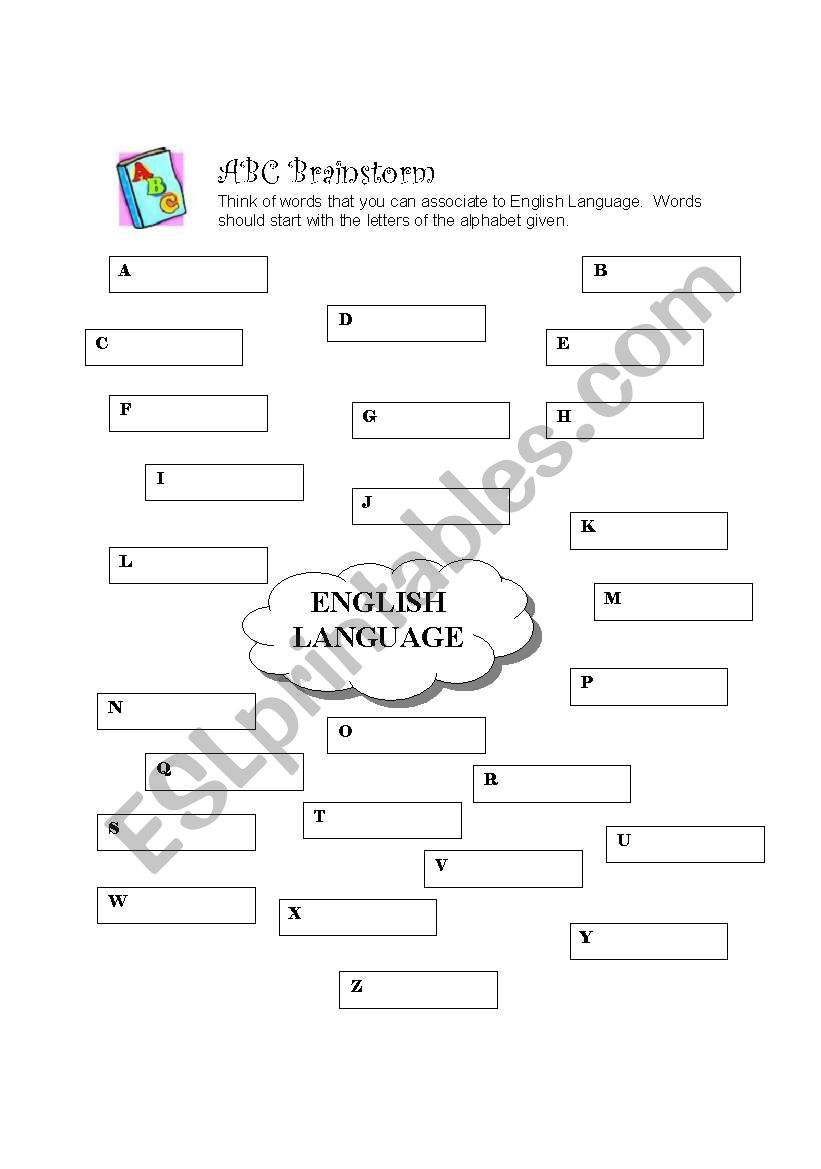 ABC BRAINSTORM worksheet