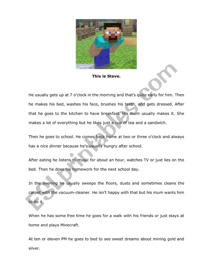 This is Steve worksheet