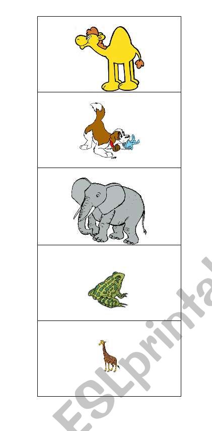 Memory: Animals worksheet