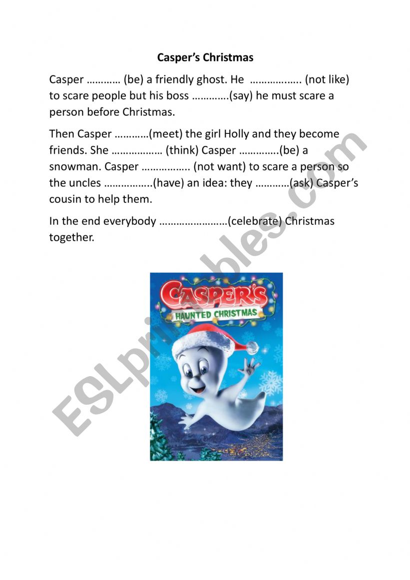 Casparï¿½s Christmas worksheet
