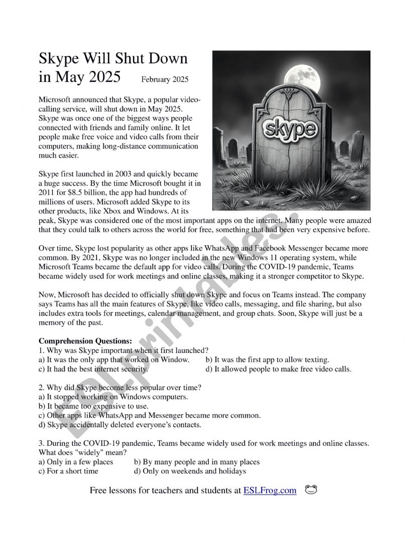 Skype Will Shut Down in May 2025
