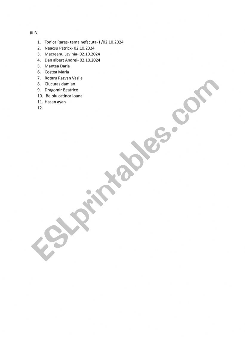 clasa a3-a worksheet