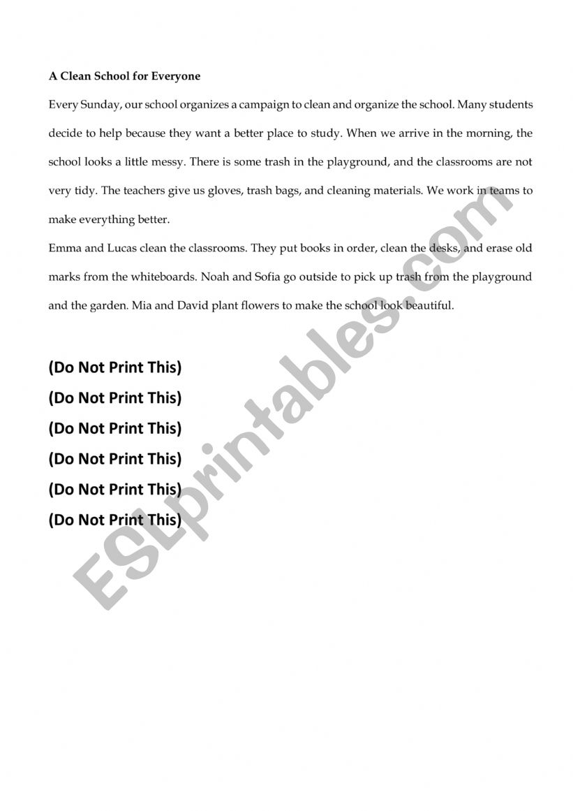6th grade test term 2 worksheet