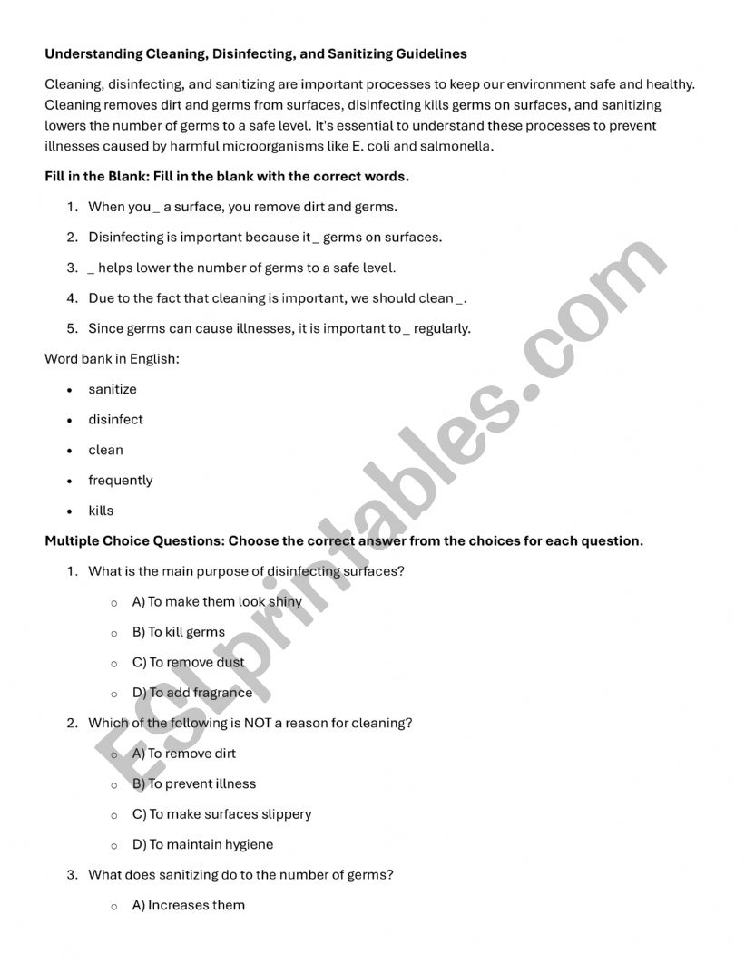 Understanding Cleaning, Disinfecting, and Sanitizing Guidelines
