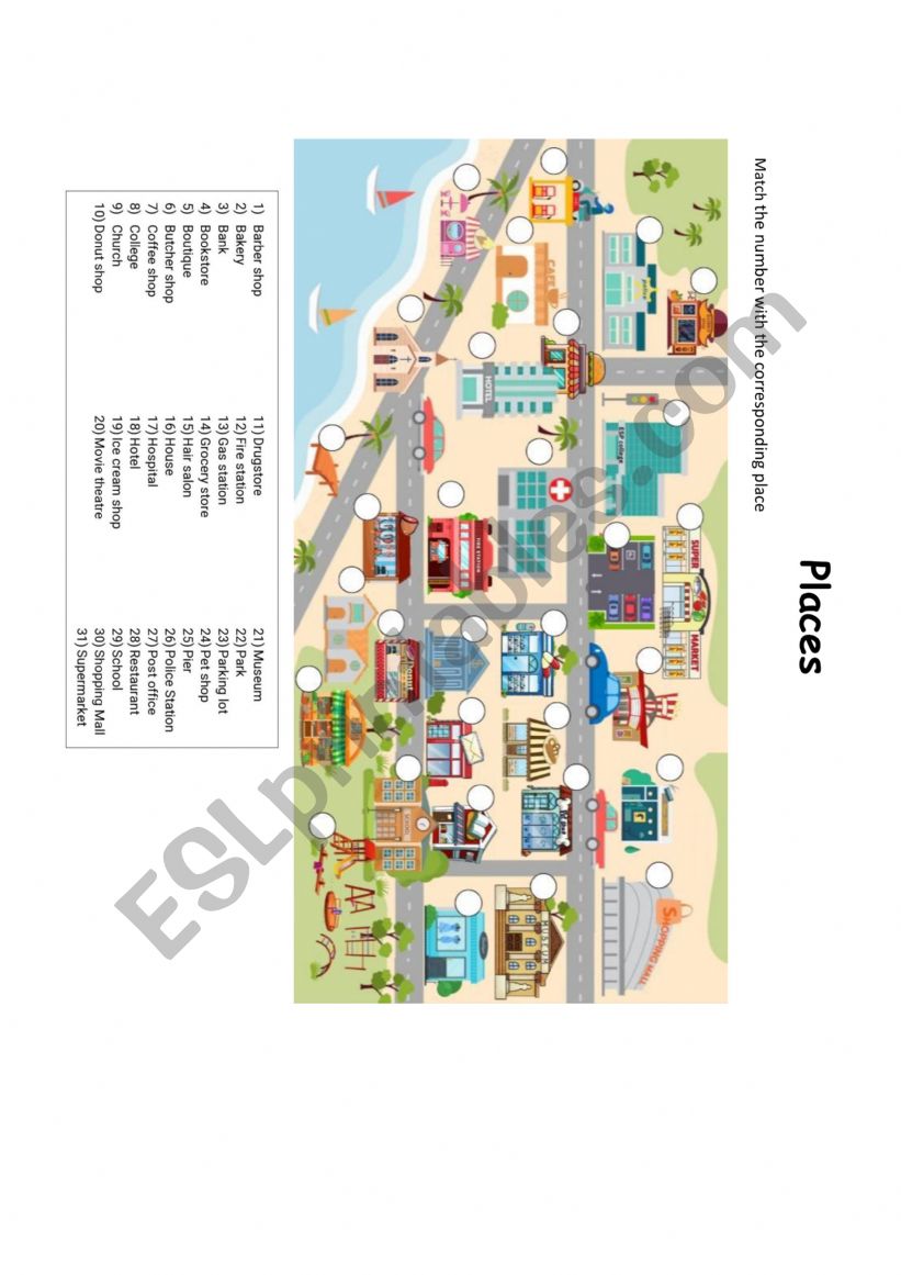 PLACES worksheet