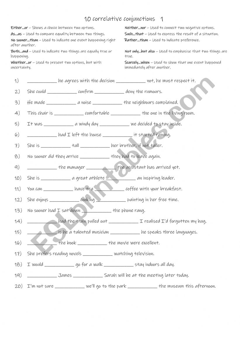 B1-B2 10 correlative conjunctions 1