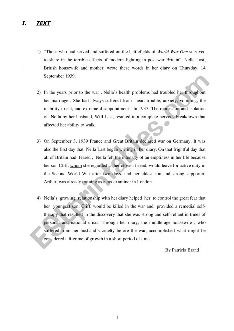 Full Term Test 2 worksheet
