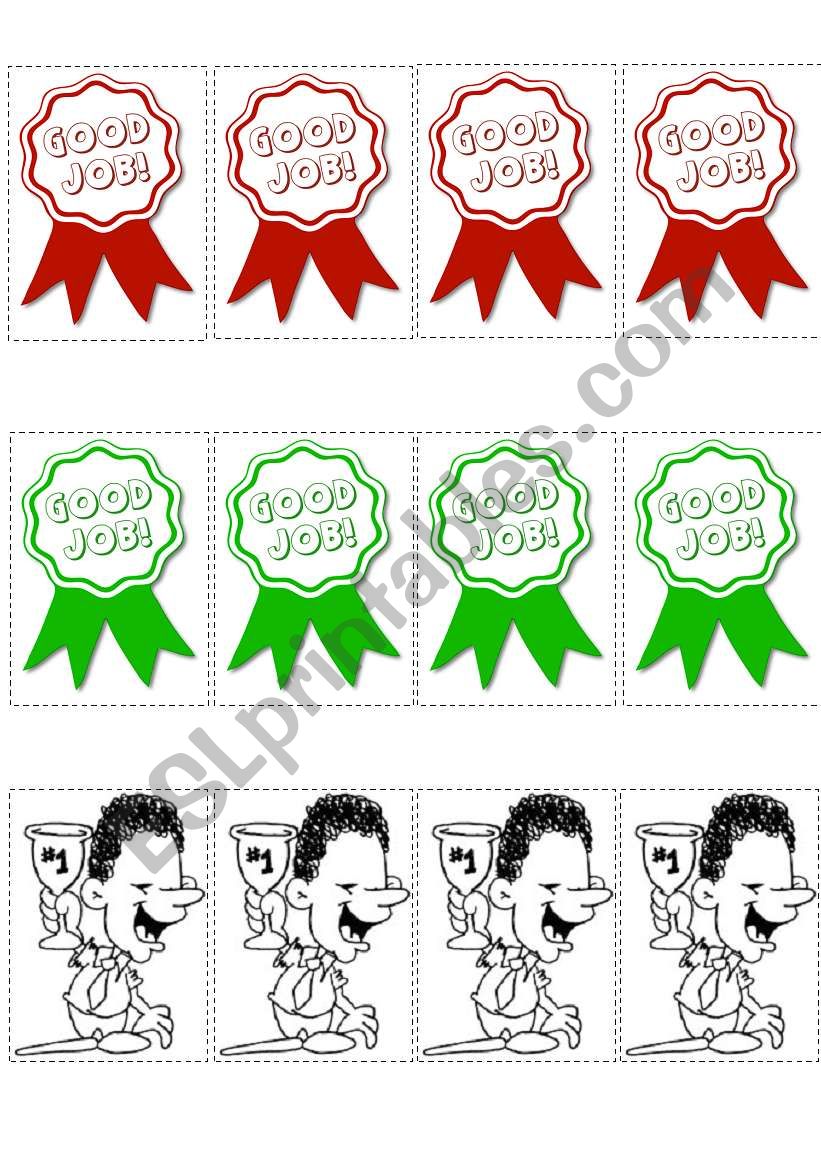 Good Job-stickers worksheet