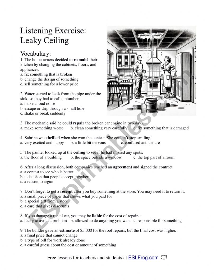 Listening Exercise: Leaky Ceiling