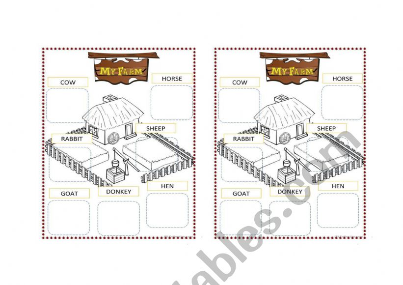 Farm Animls worksheet