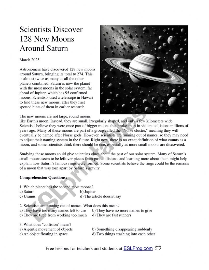 Scientists Discover 128 New Moons Around Saturn