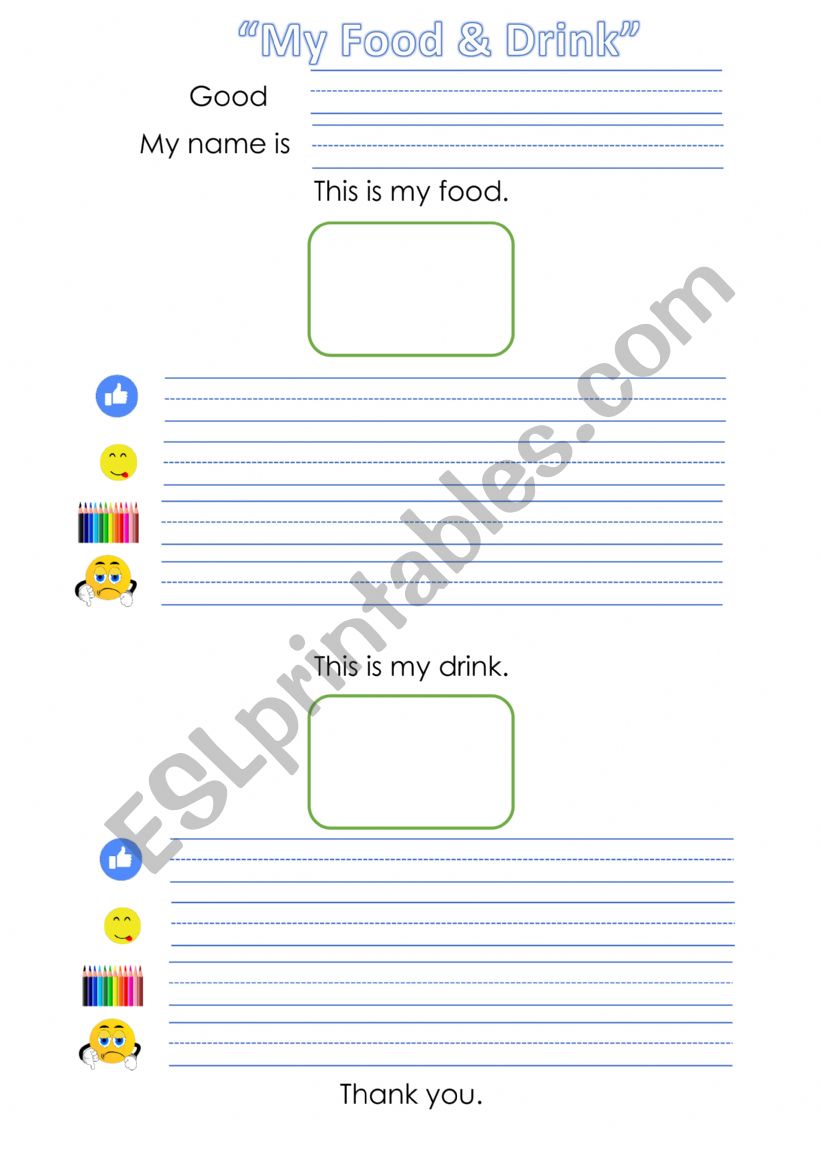 My Food & Drinks worksheet