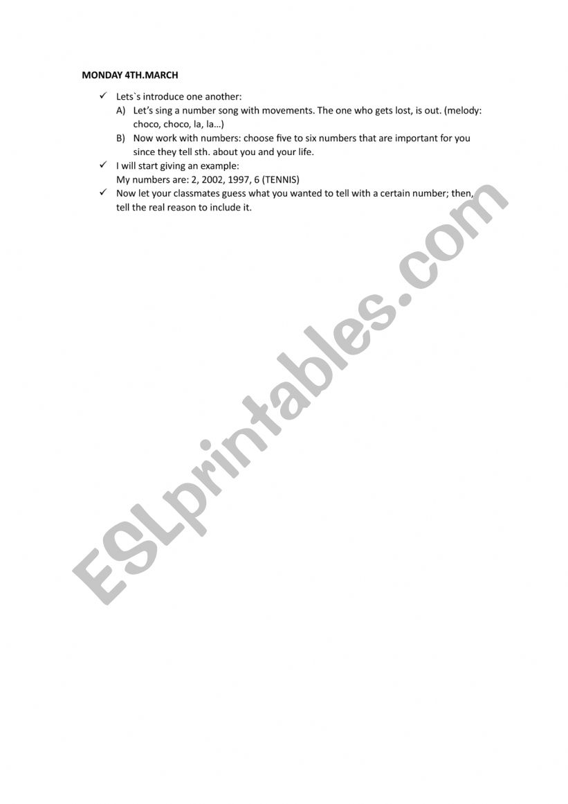 Introduce yourself worksheet