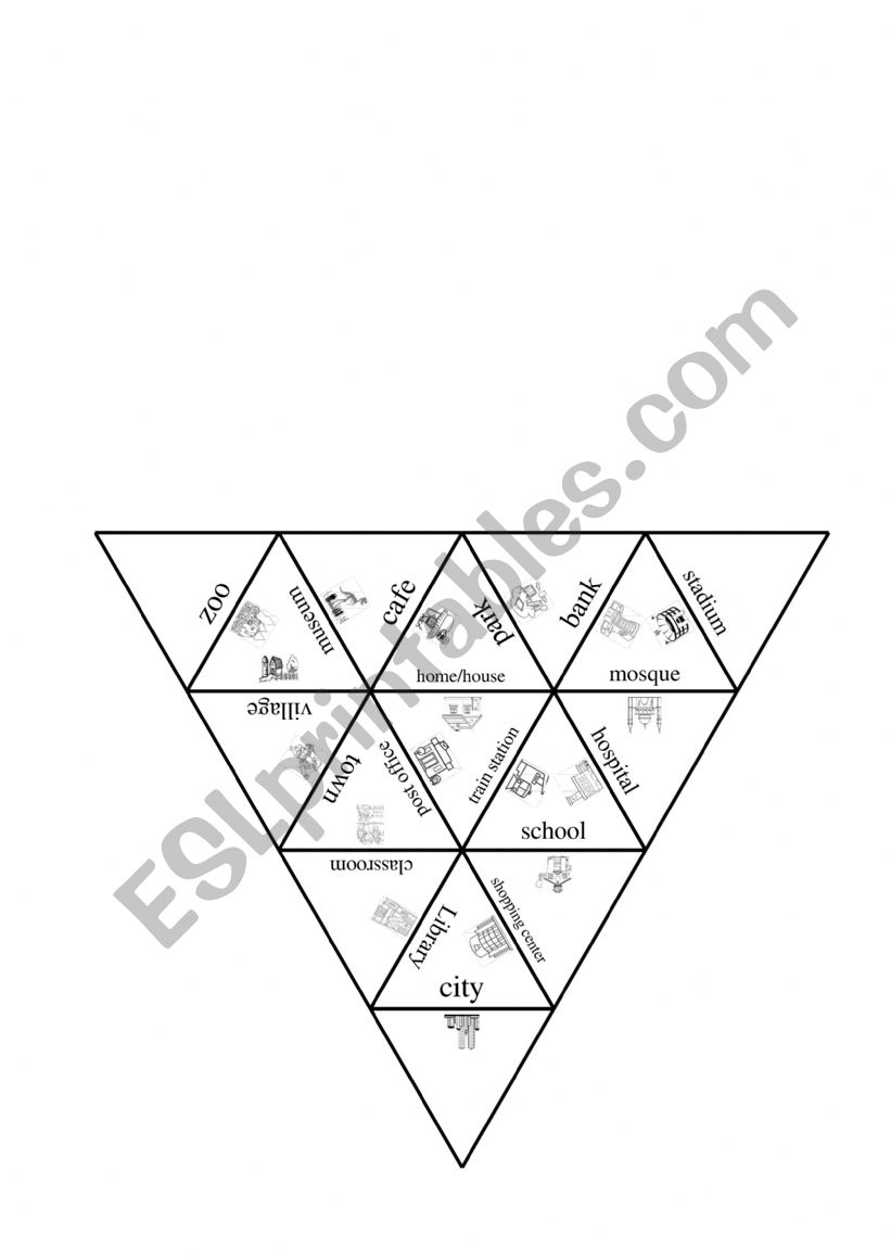 Public Buildings Tarsia Game worksheet