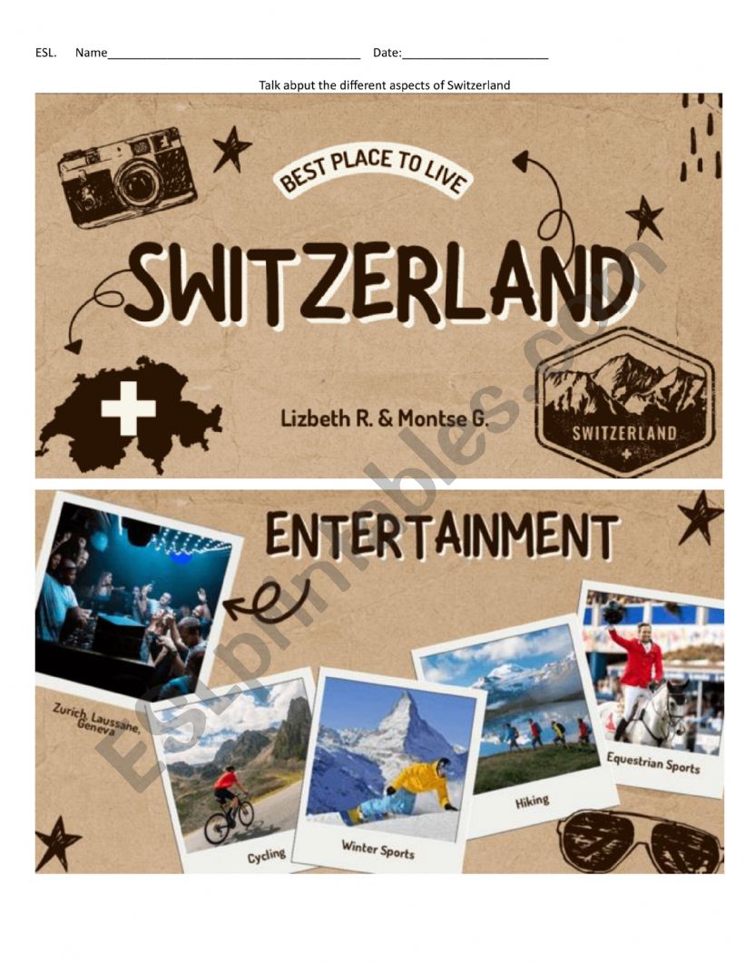 ESL Switzerland speaking activity