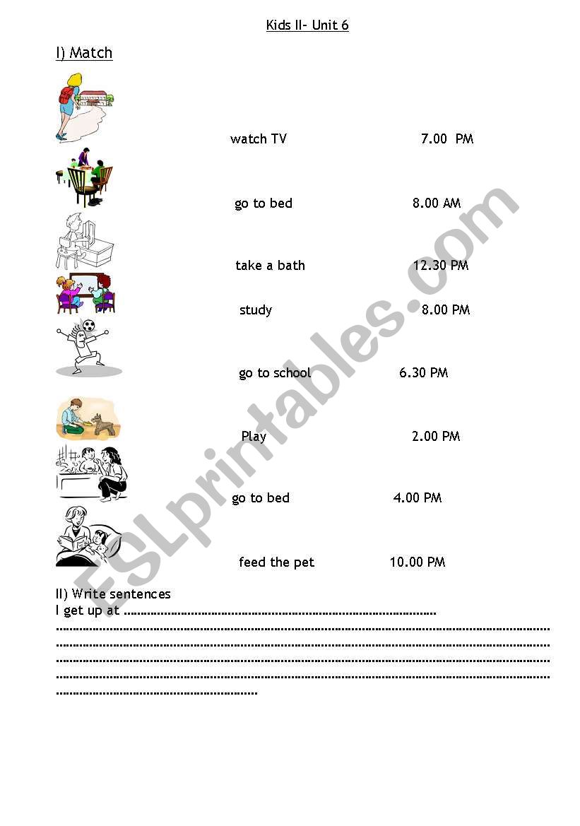 Daily Routine worksheet