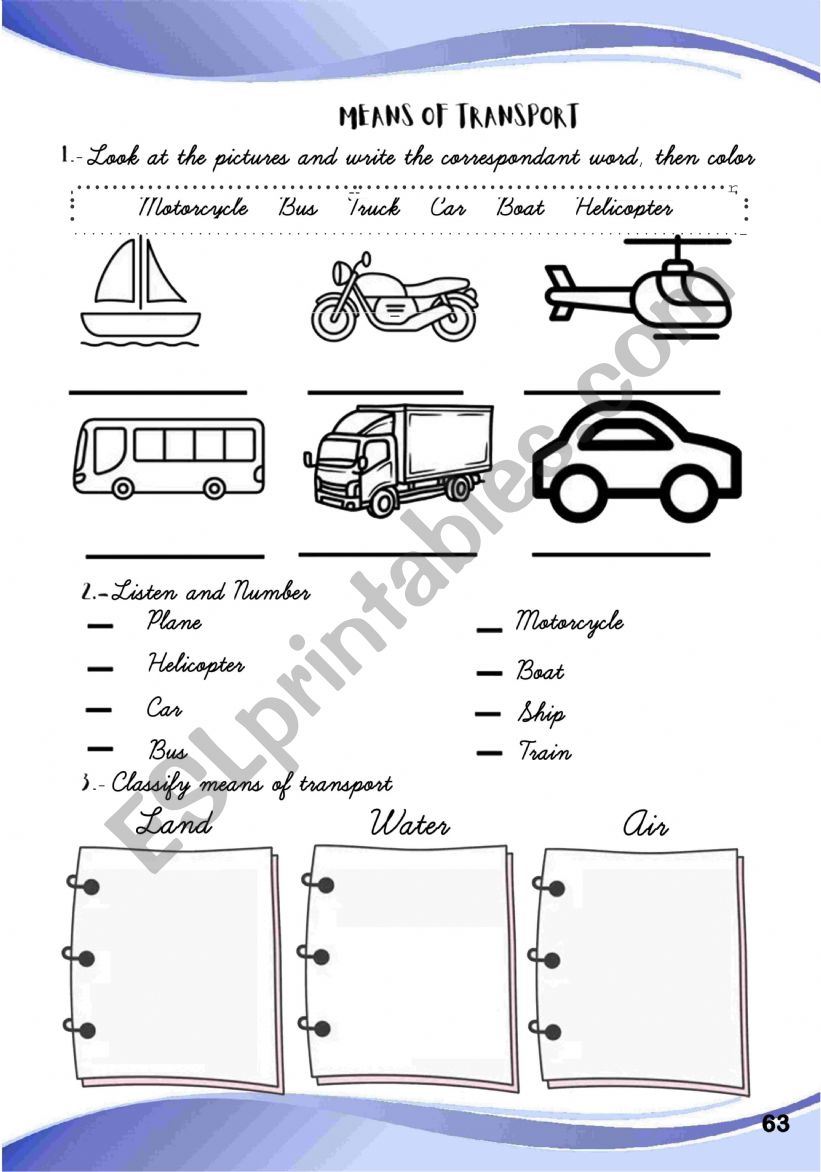 Mean Transport worksheet