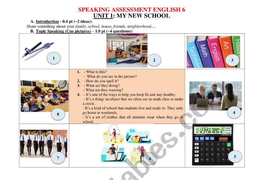 my new school speaking project