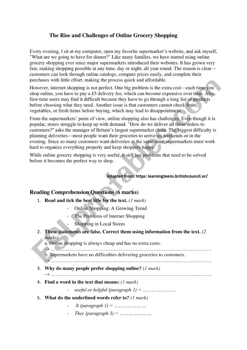 End term test 2  worksheet
