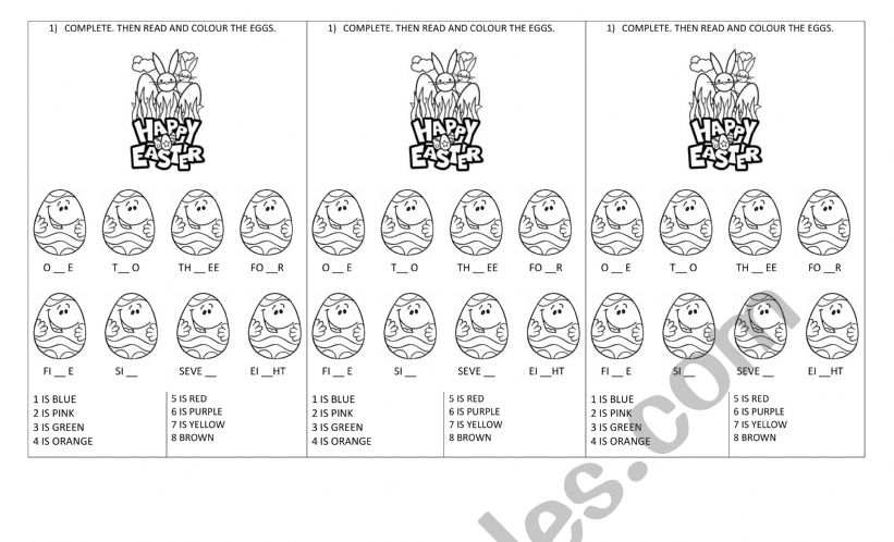 Easter worksheet worksheet